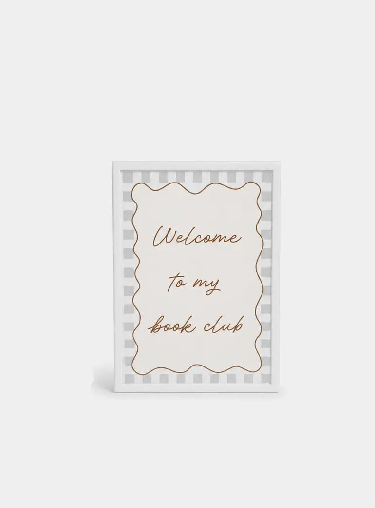 Welcome to my book club - Checkerboard Edition - Print Autumns Corner