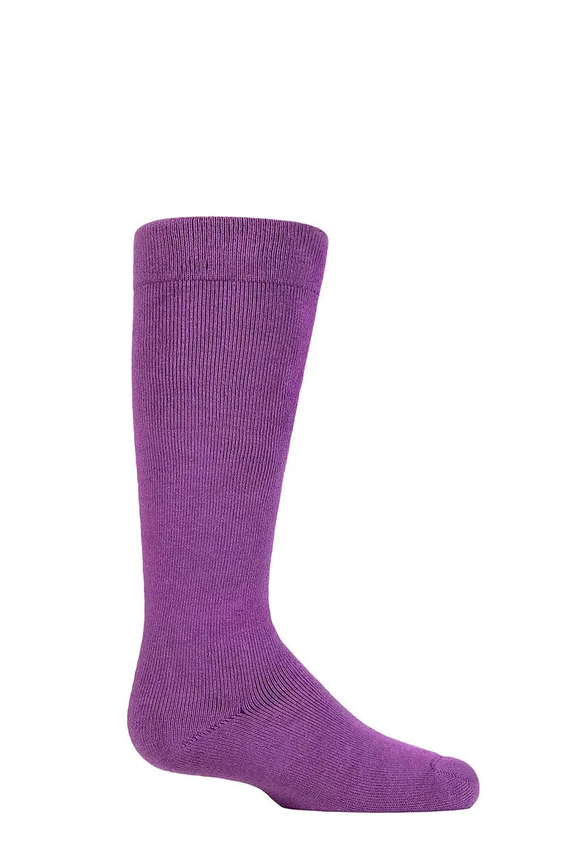 Wellyboot Full Cushion Bamboo Socks with Comfort Cuff and Smooth Toe Seams Purple LazyPanda