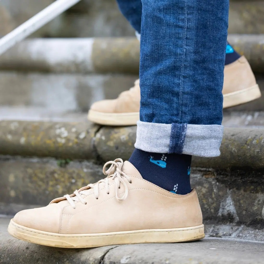 Whale Bamboo Socks Swole Panda