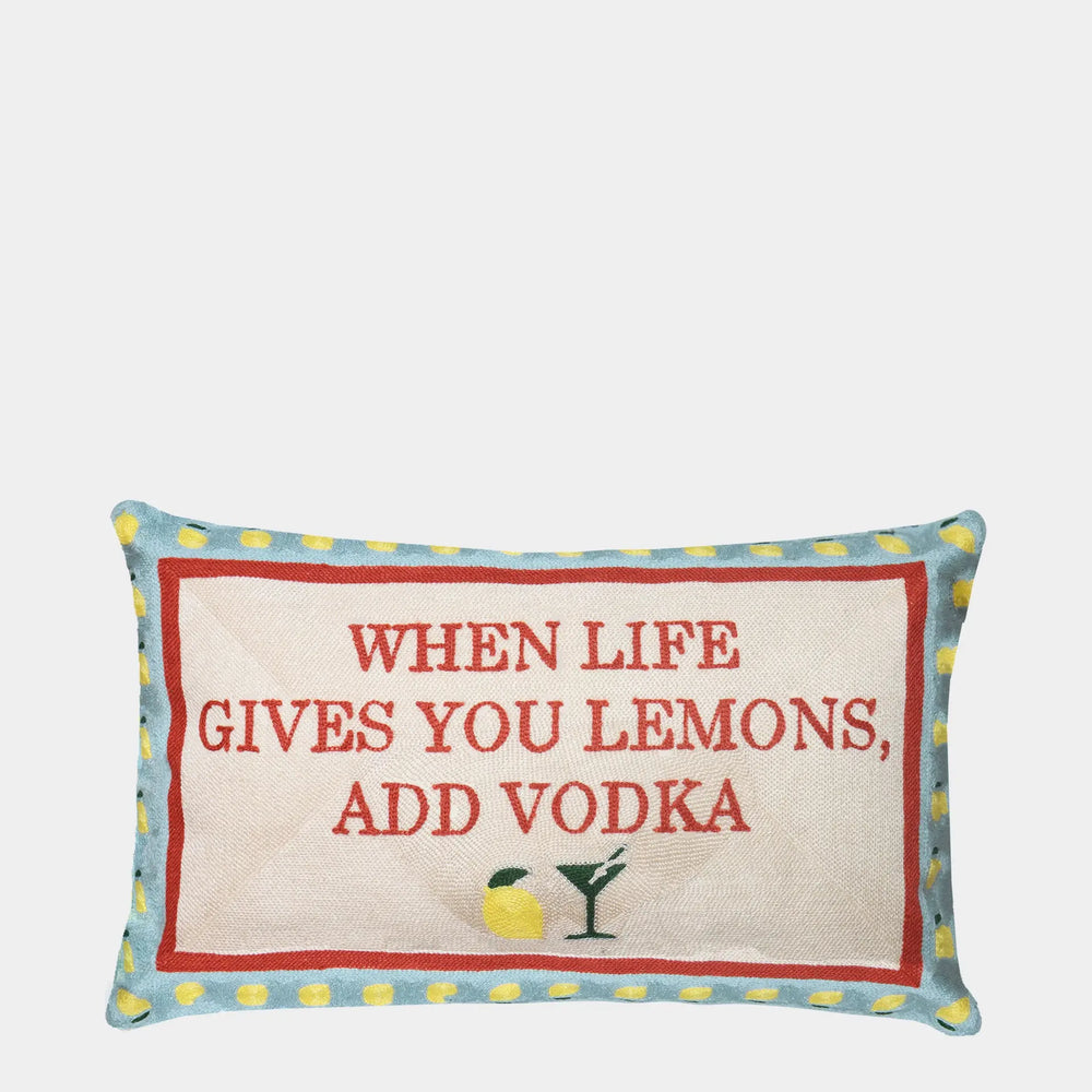 When Life Gives You Lemons Needlepoint Cushion The Pillow Drop