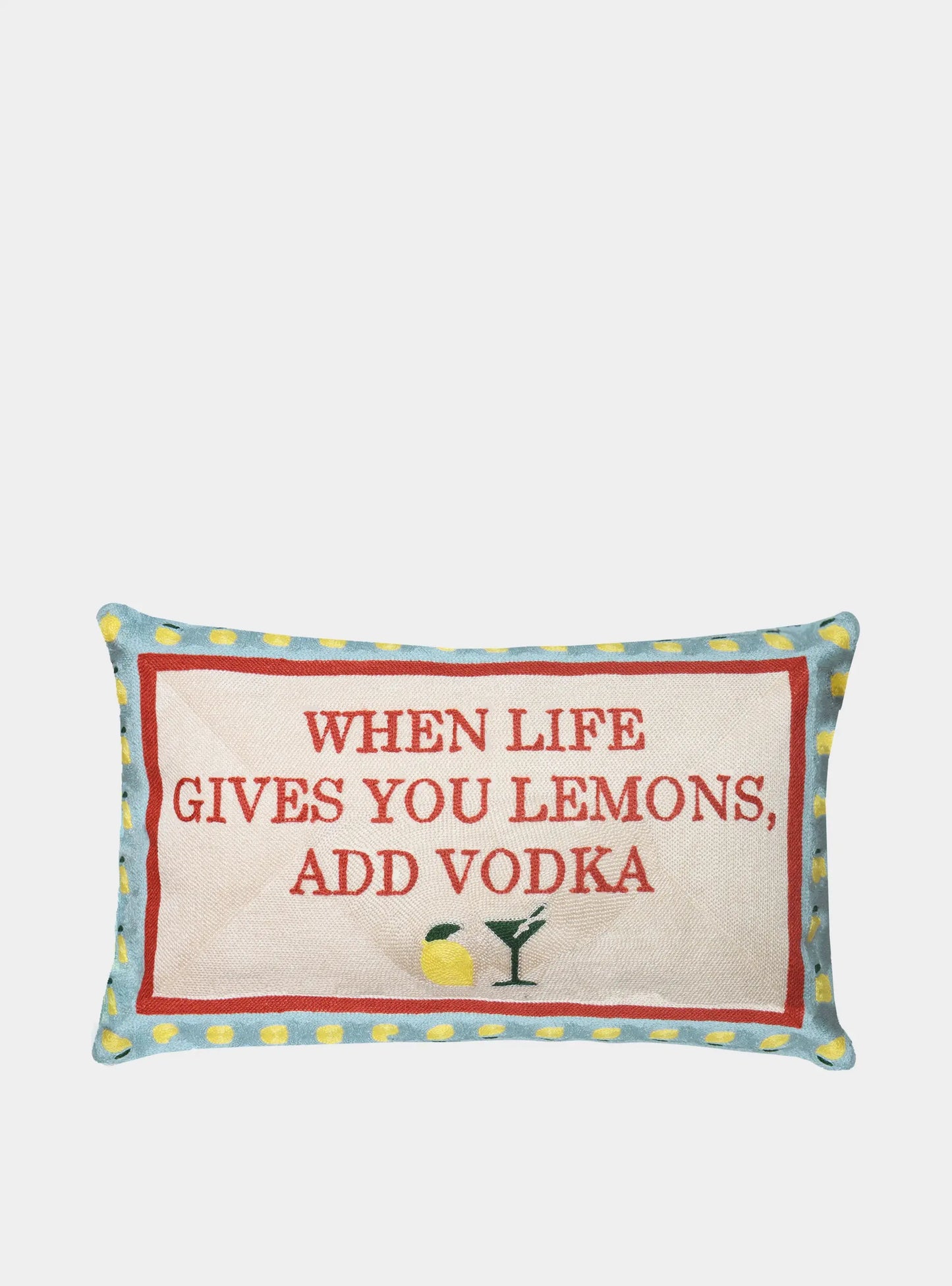 When Life Gives You Lemons Needlepoint Cushion The Pillow Drop
