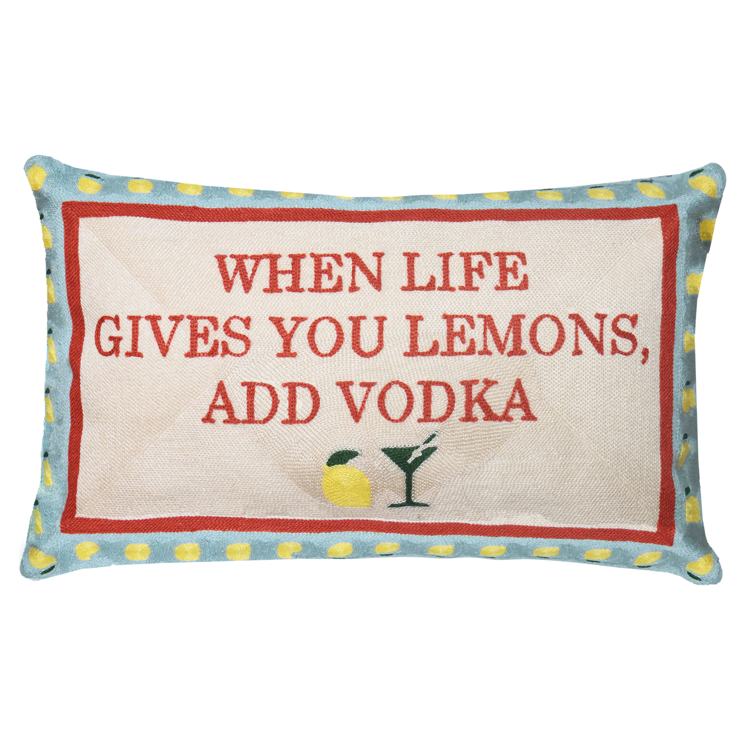 When Life Gives You Lemons Needlepoint Cushion The Pillow Drop