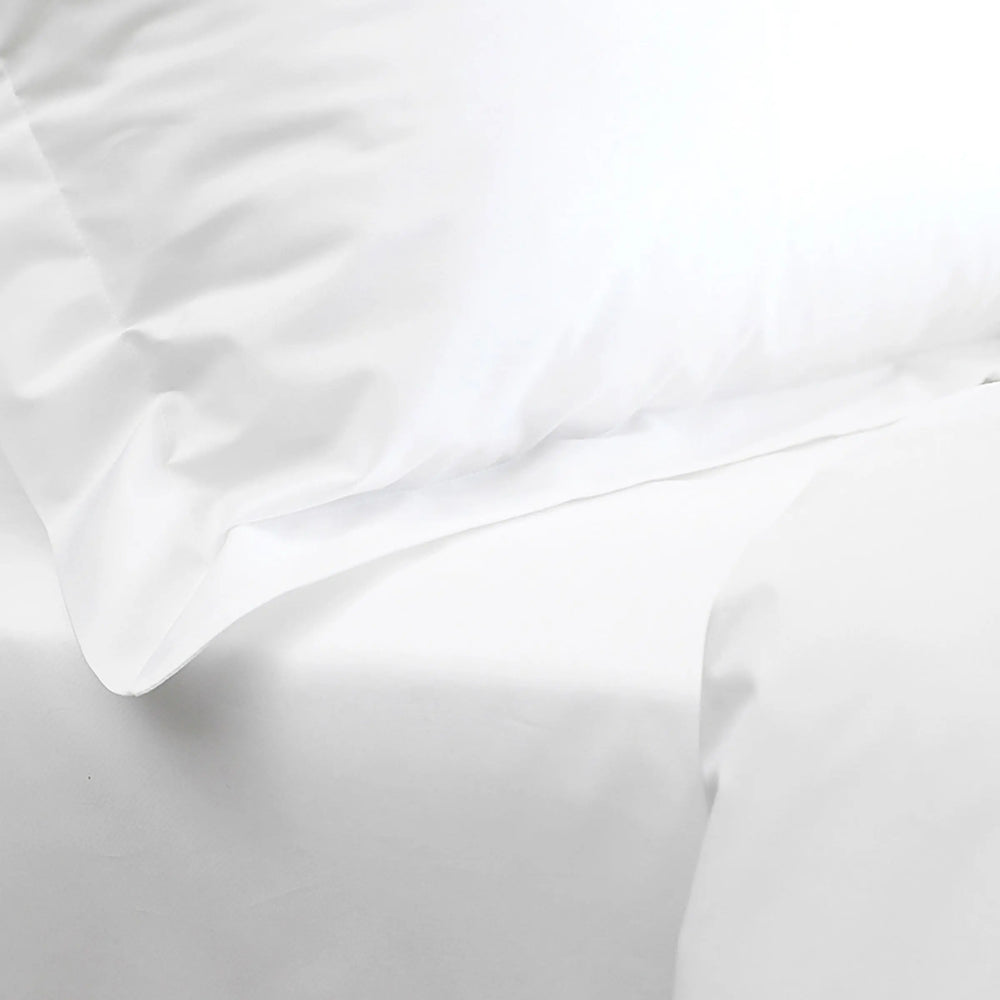 White 100% Cotton Percale 200 Thread Count Oxford Pillowcase The Secret Linen Store