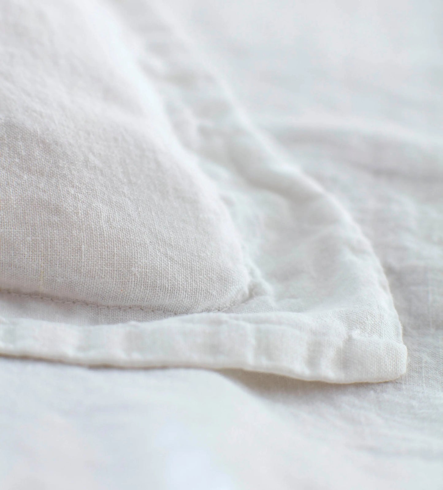 White 100% Linen Oxford Pillowcase The Secret Linen Store