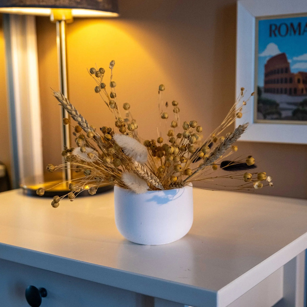 White Concrete Pine Pot Gloria Home
