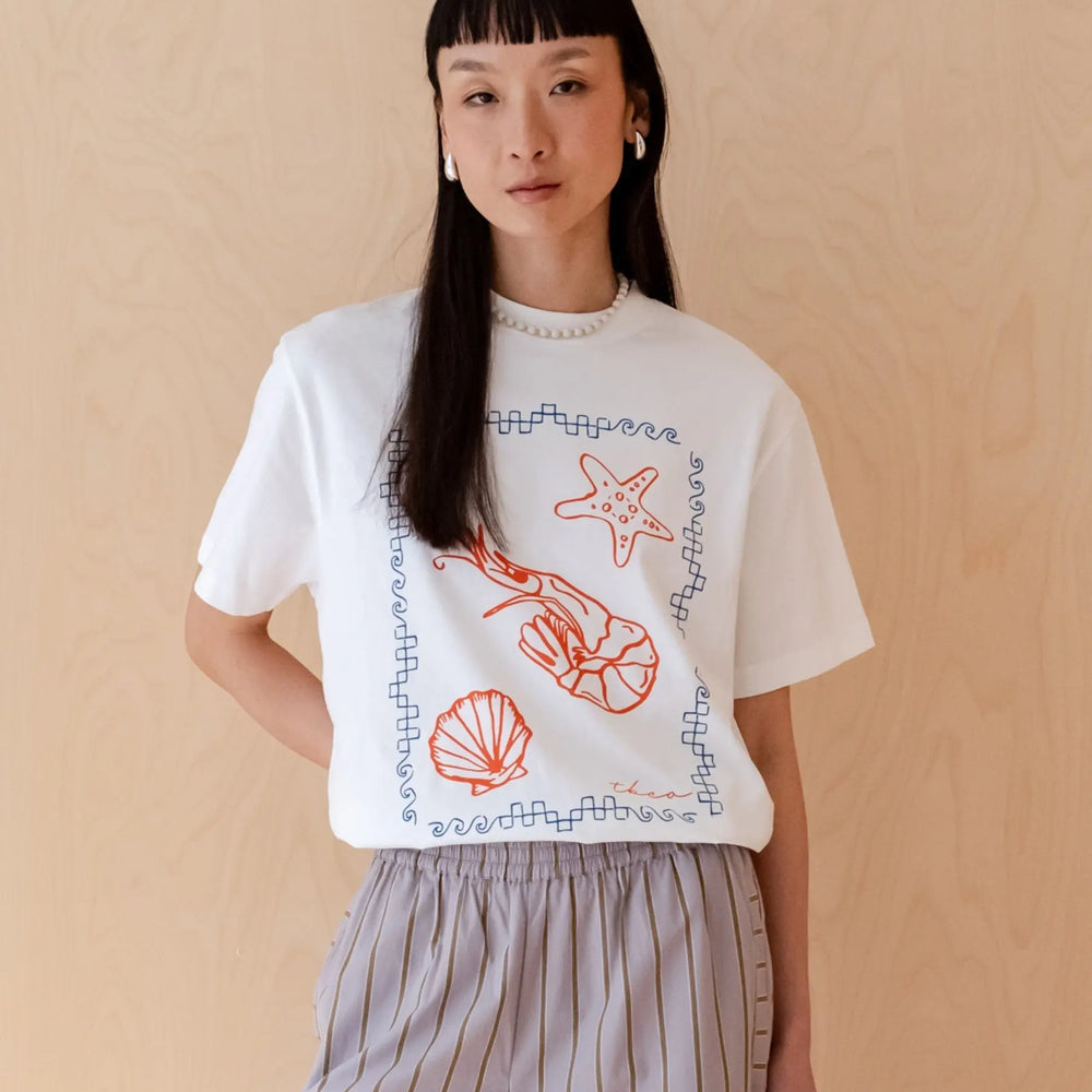 White Cotton Graphic T-Shirt TartanBlanketCo