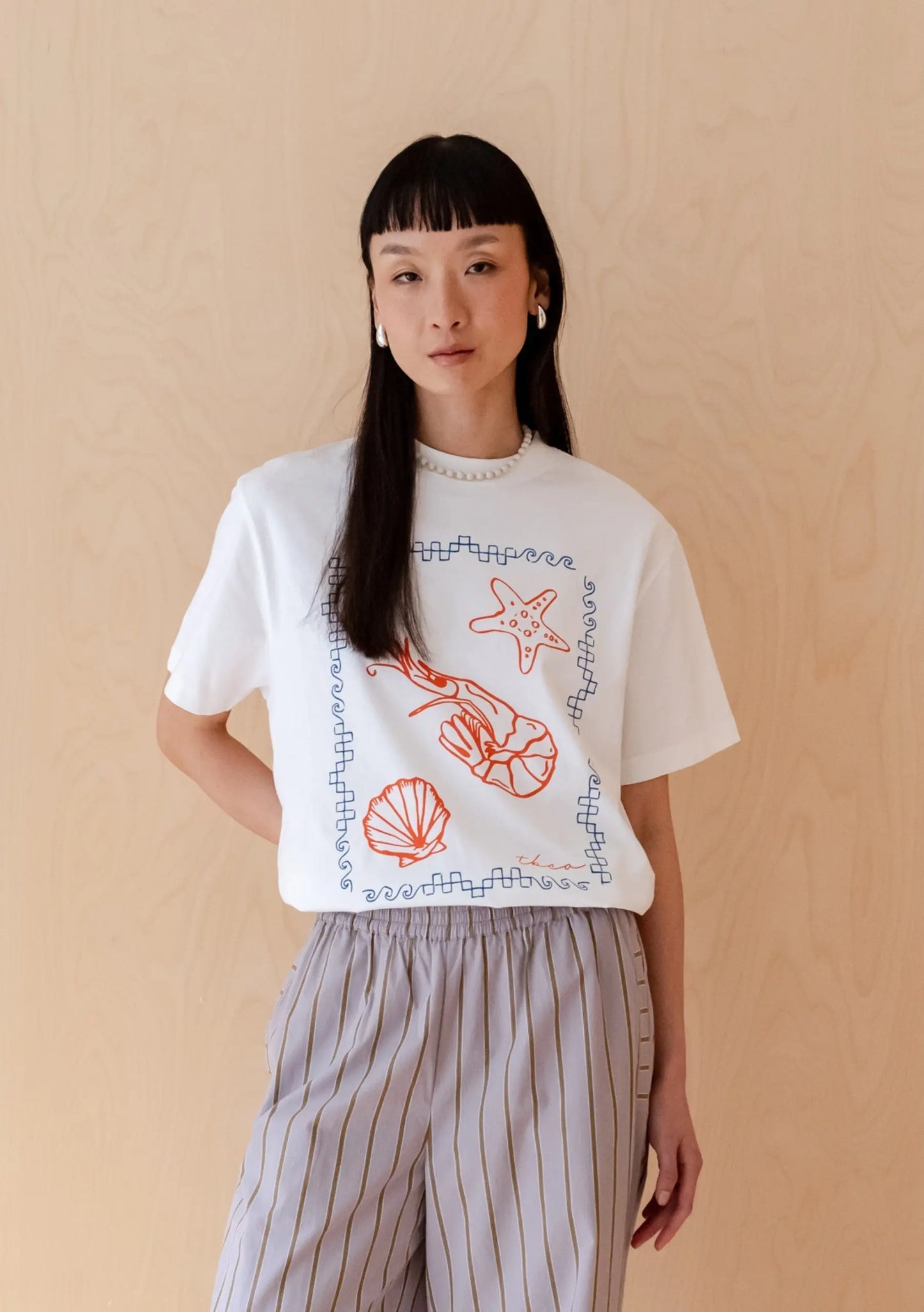 White Cotton Graphic T-Shirt TartanBlanketCo