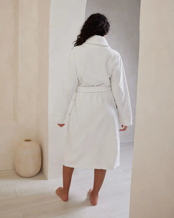 White Cotton Towelling Dressing Gown Chelsea Peers