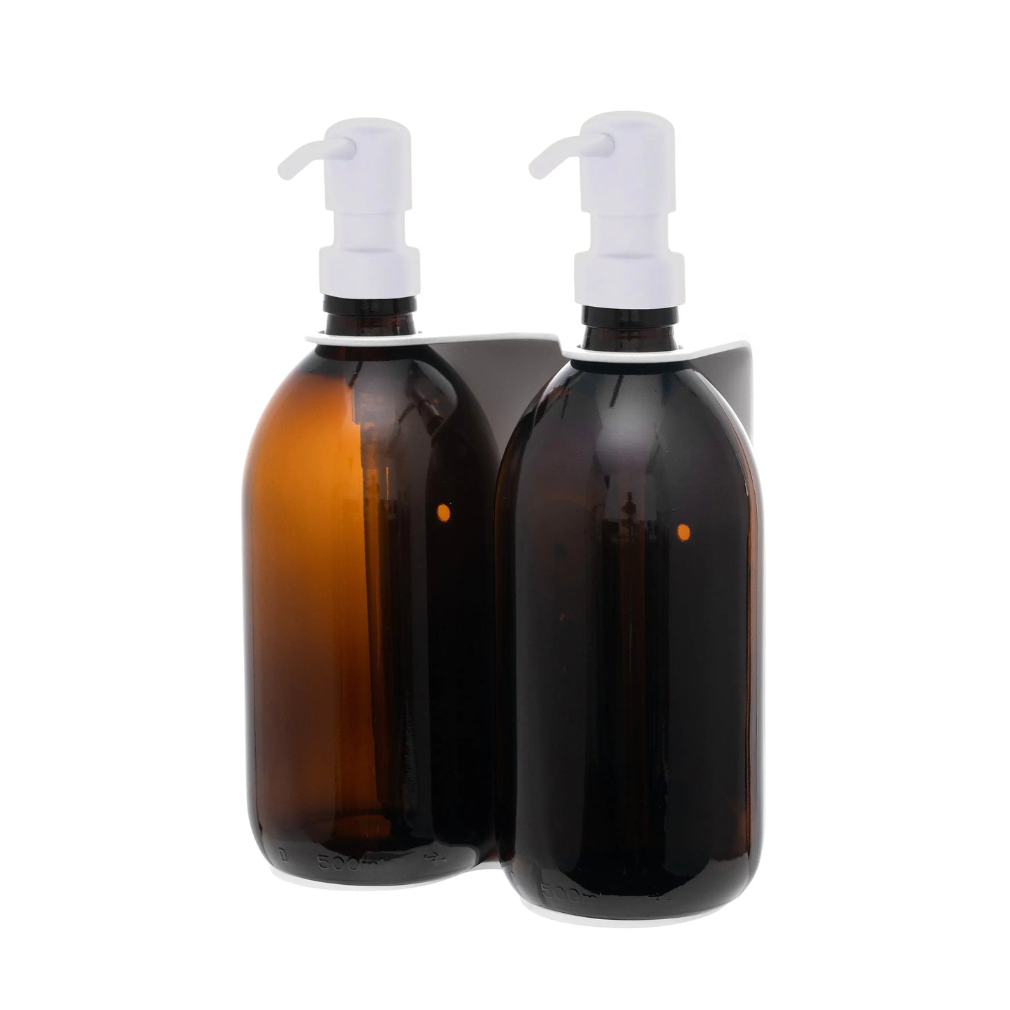 White Double Wall Mounted Soap Dispenser Kuishi