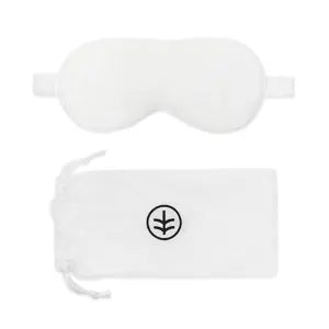 White Essential Eucalyptus Silk Sleep Eye Mask Ethical Bedding™