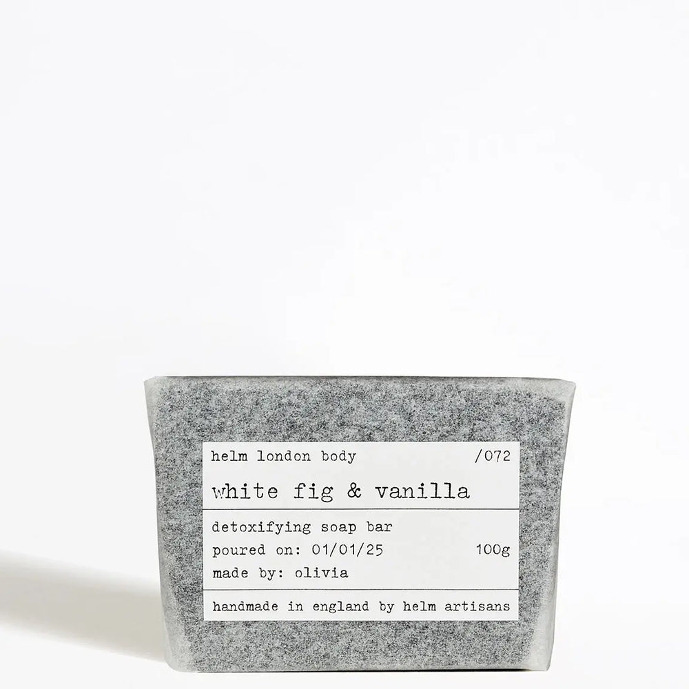 White Fig & Vanilla Detoxifying Soap Bar - 100g Helm London