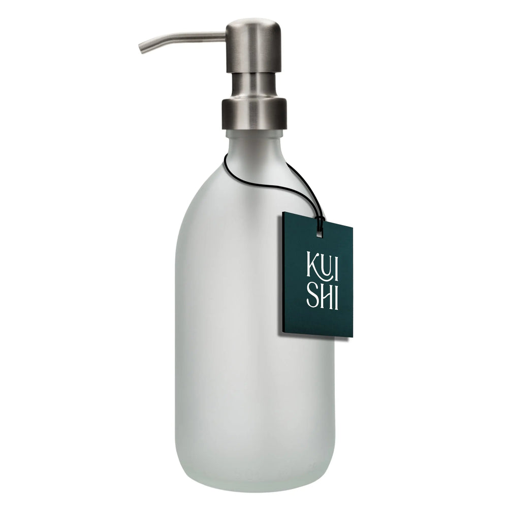 White Glass Soap Dispenser Kuishi