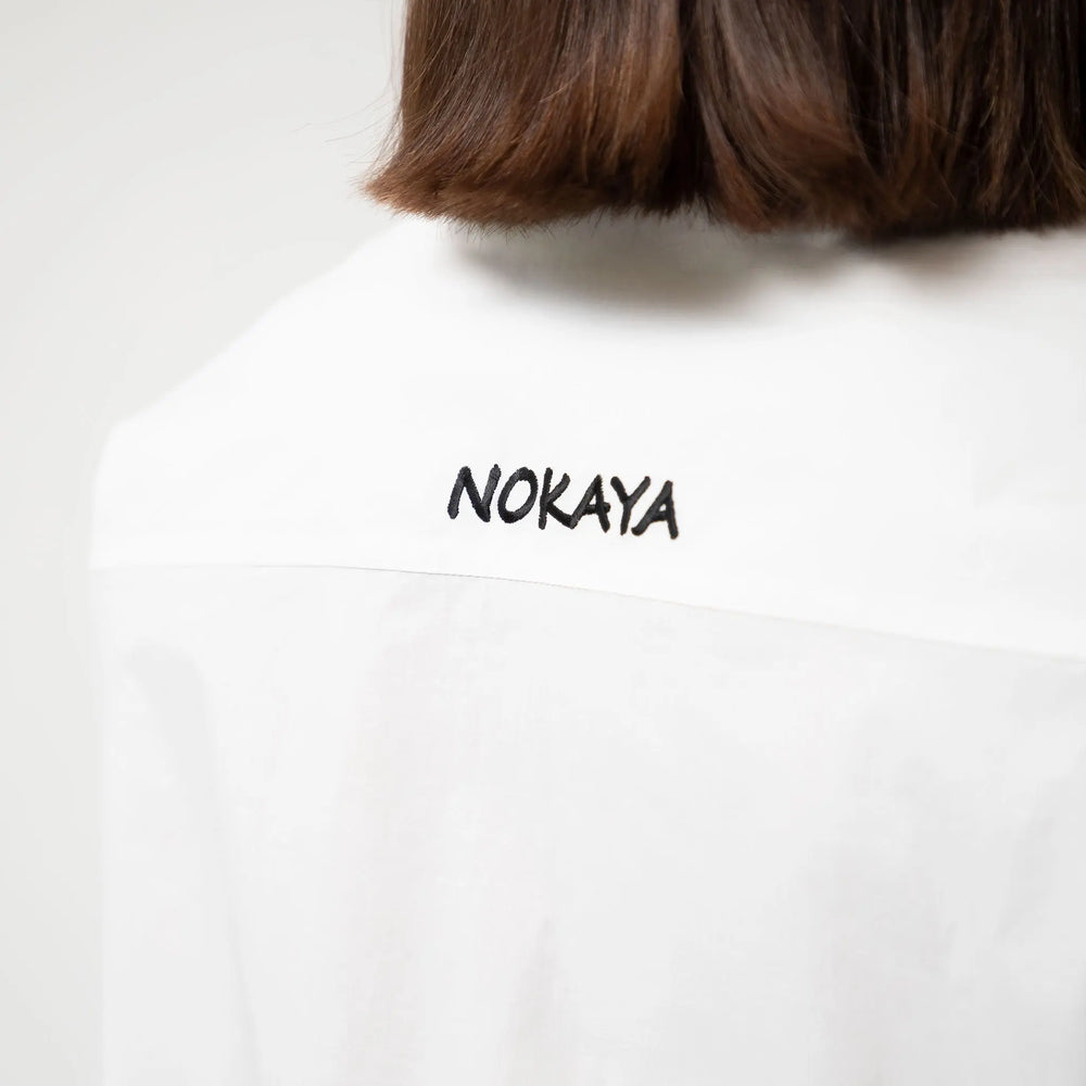 White InStyle Cotton Poplin Shirt NOKAYA