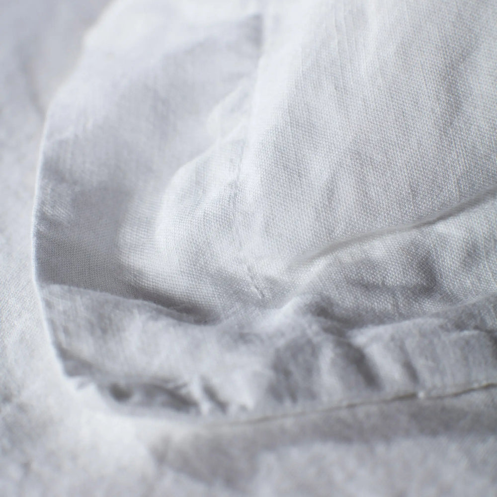 White Linen Blend Oxford Pillowcase The Secret Linen Store