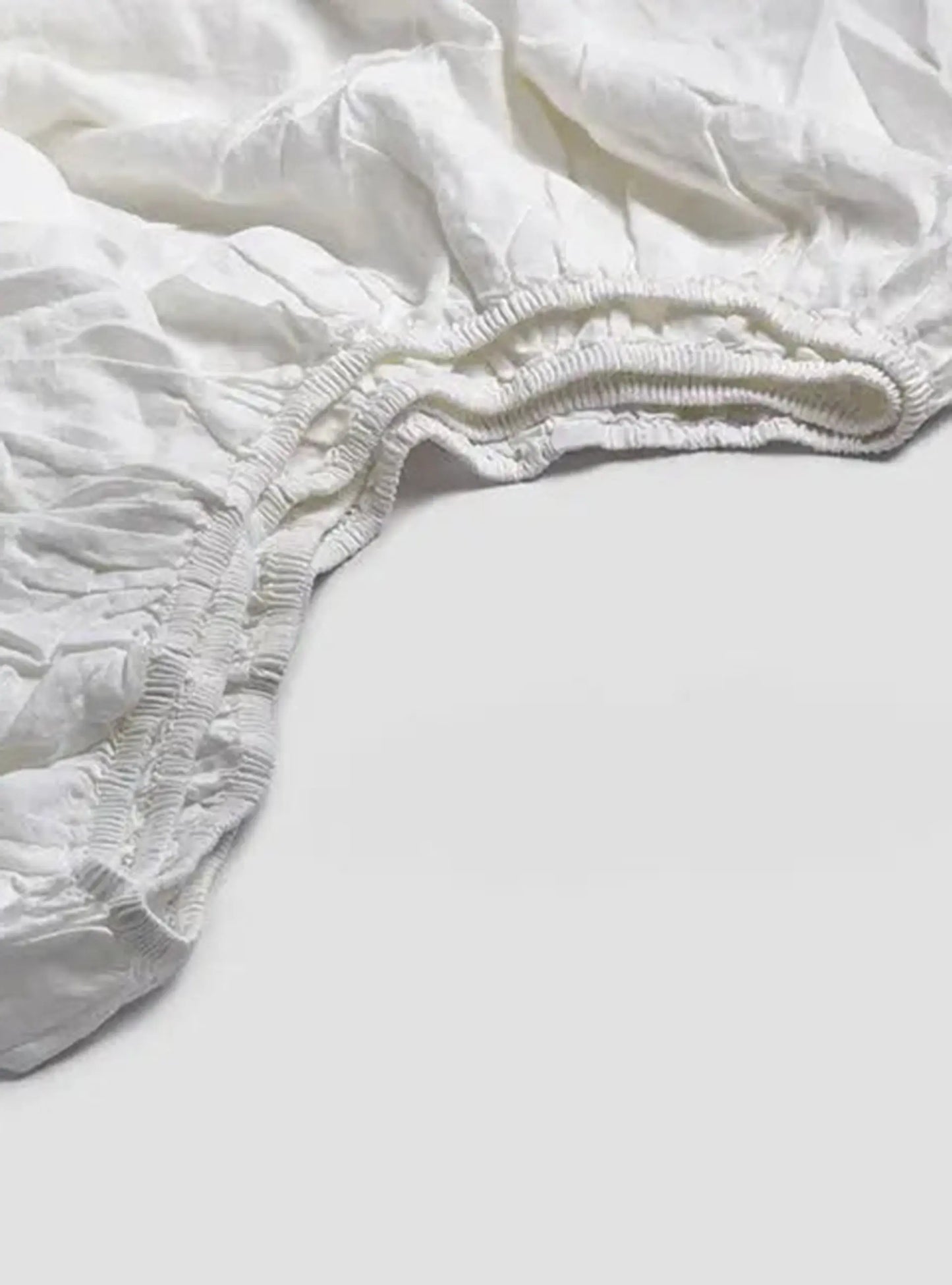 White Linen Fitted Sheet Piglet