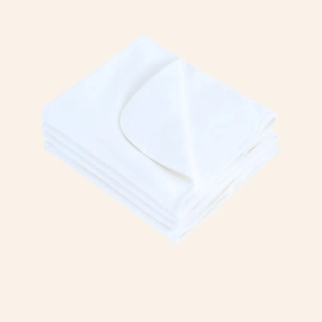 White Organic Burp Cloths - Pack of 4 PrimaCotton