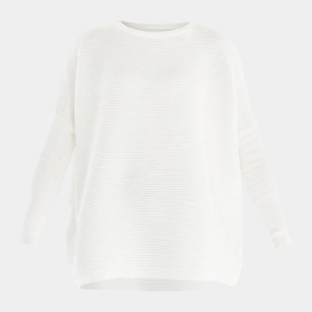 White Paisie Ribbed Jumper Paisie