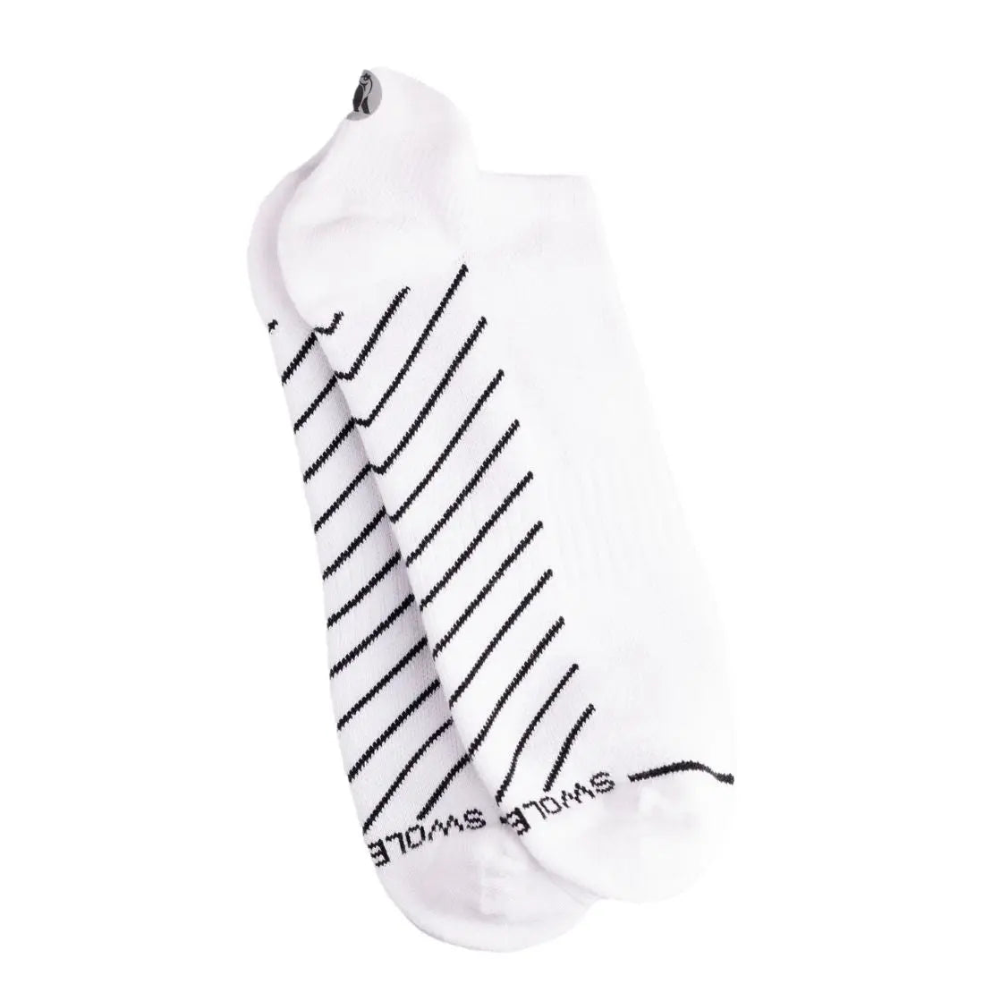 White Performance Trainer Socks Swole Panda