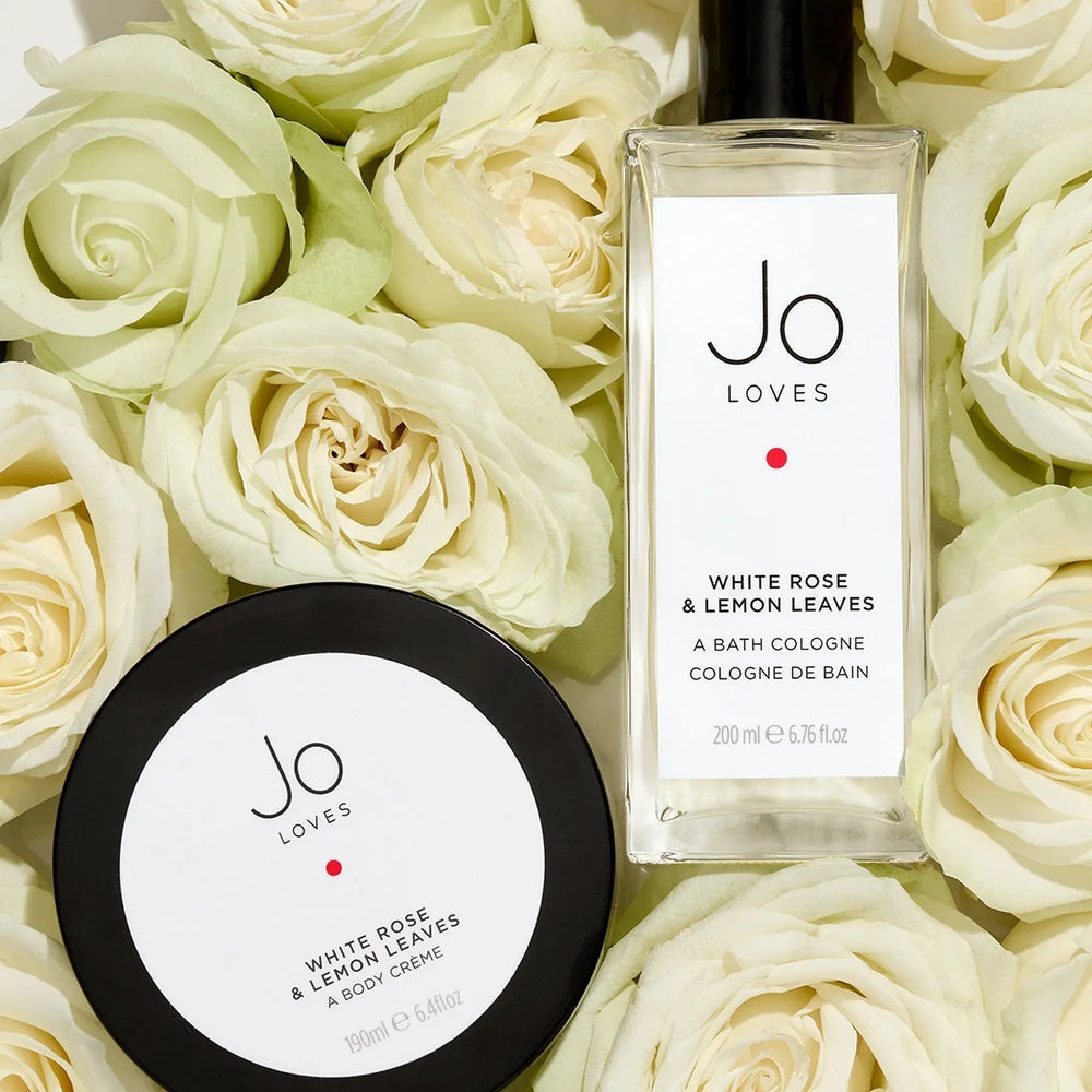 White Rose & Lemon Leaves - A Bath Cologne & Body Creme Set Jo Loves