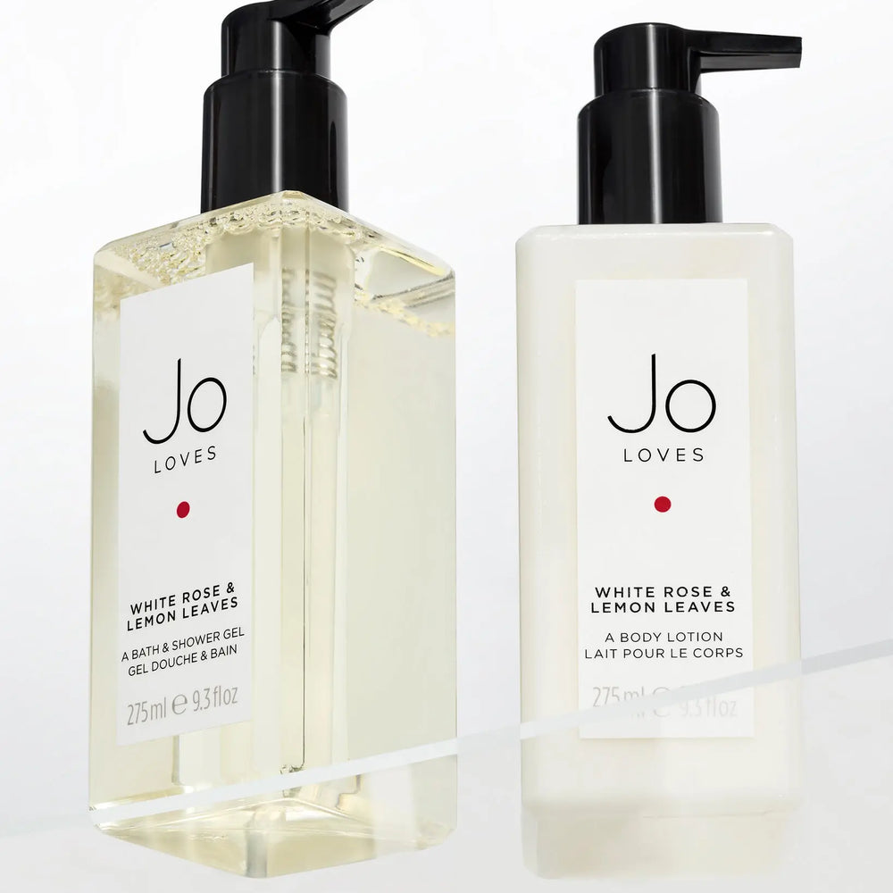 White Rose & Lemon Leaves - A Bath & Shower Gel and Lotion Set Jo Loves