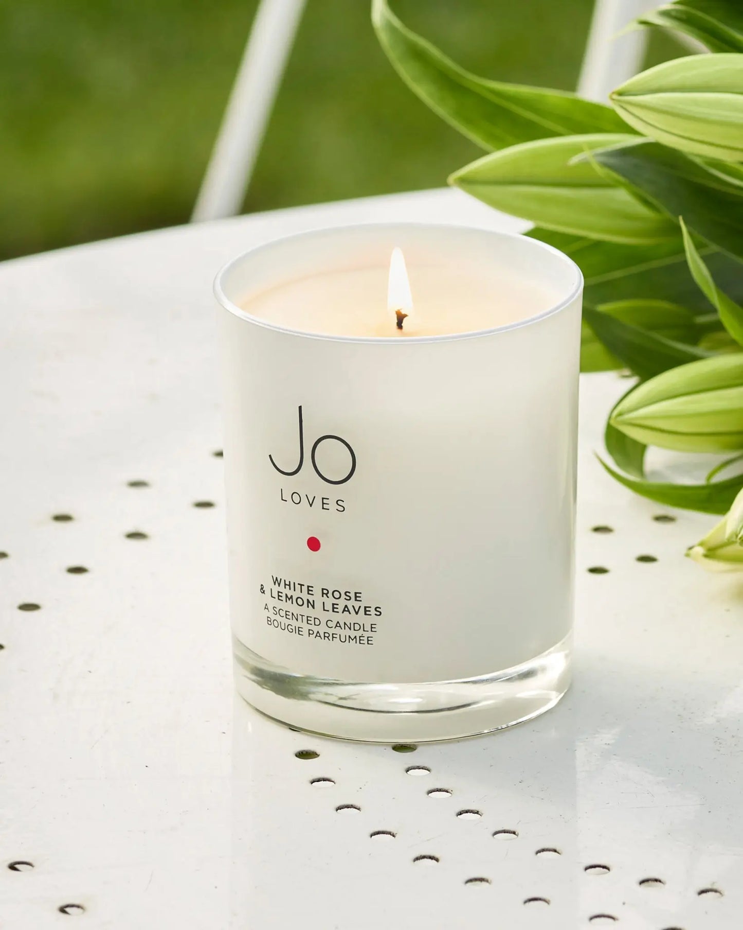 White Rose & Lemon Leaves - A Home Candle Jo Loves