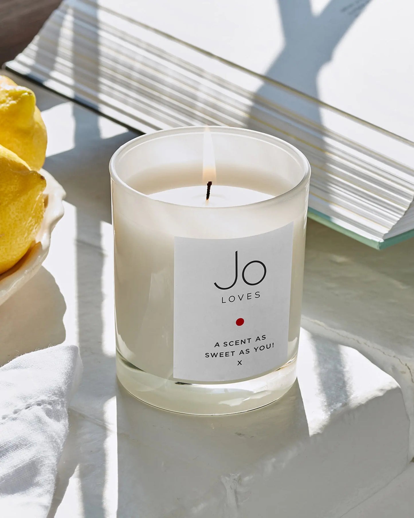 White Rose & Lemon Leaves - A Personalised Candle Jo Loves