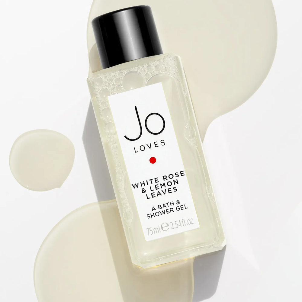 White Rose & Lemon Leaves Bath & Shower Gel (75ml) Jo Loves