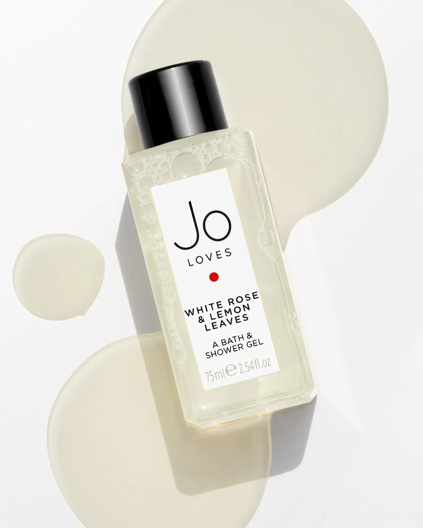 White Rose & Lemon Leaves Bath & Shower Gel (75ml) Jo Loves