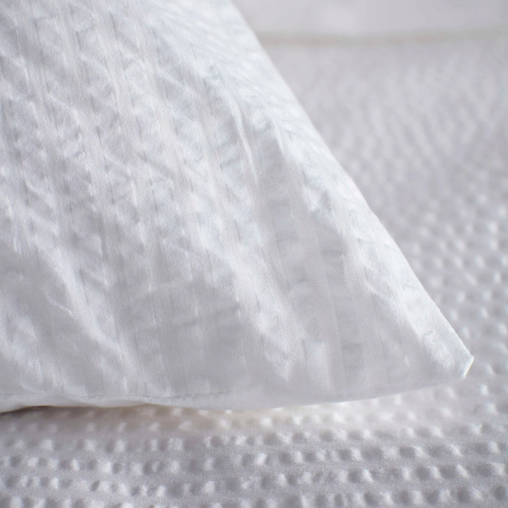 White Seersucker 100% Cotton Housewife Pillowcase The Secret Linen Store