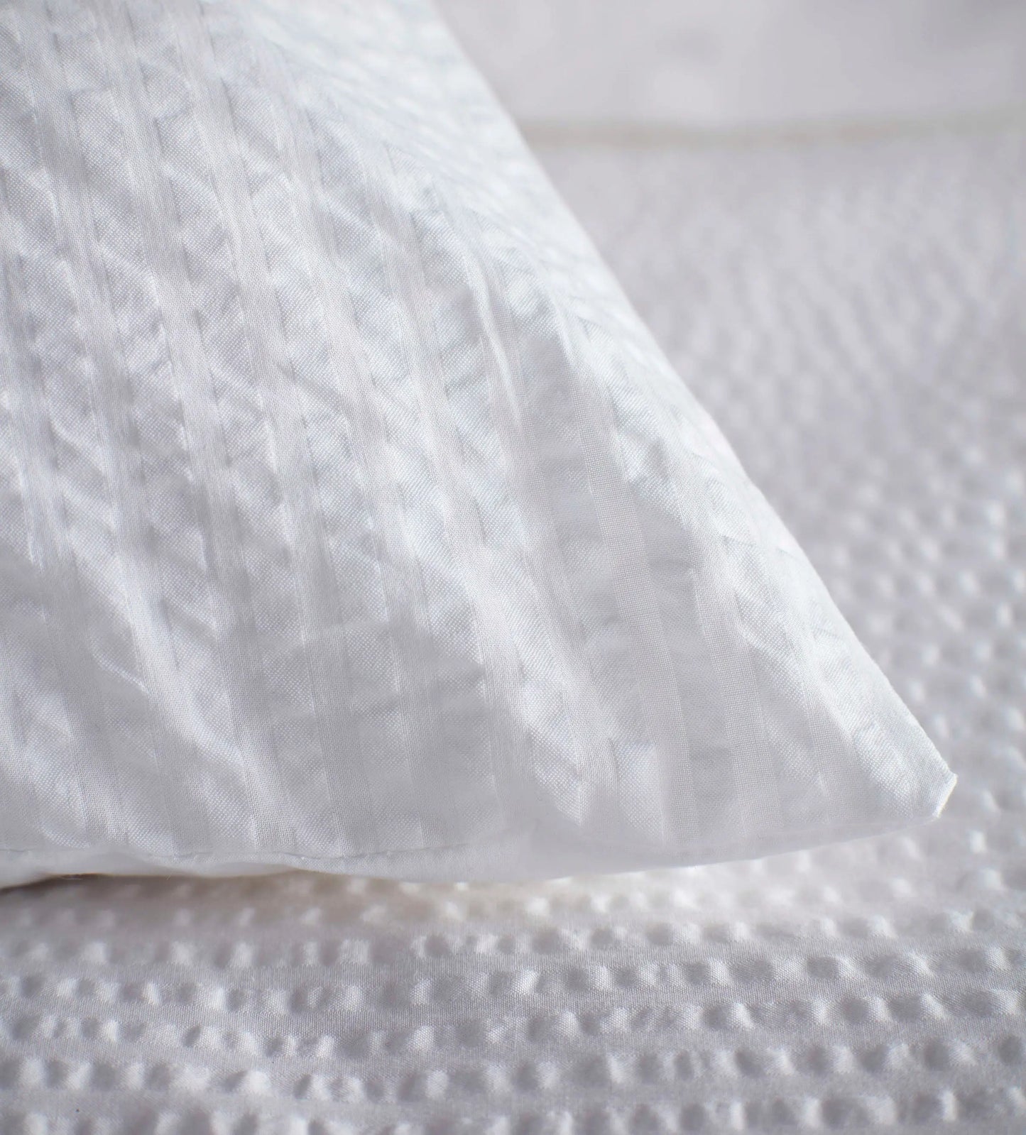 White Seersucker 100% Cotton Housewife Pillowcase The Secret Linen Store
