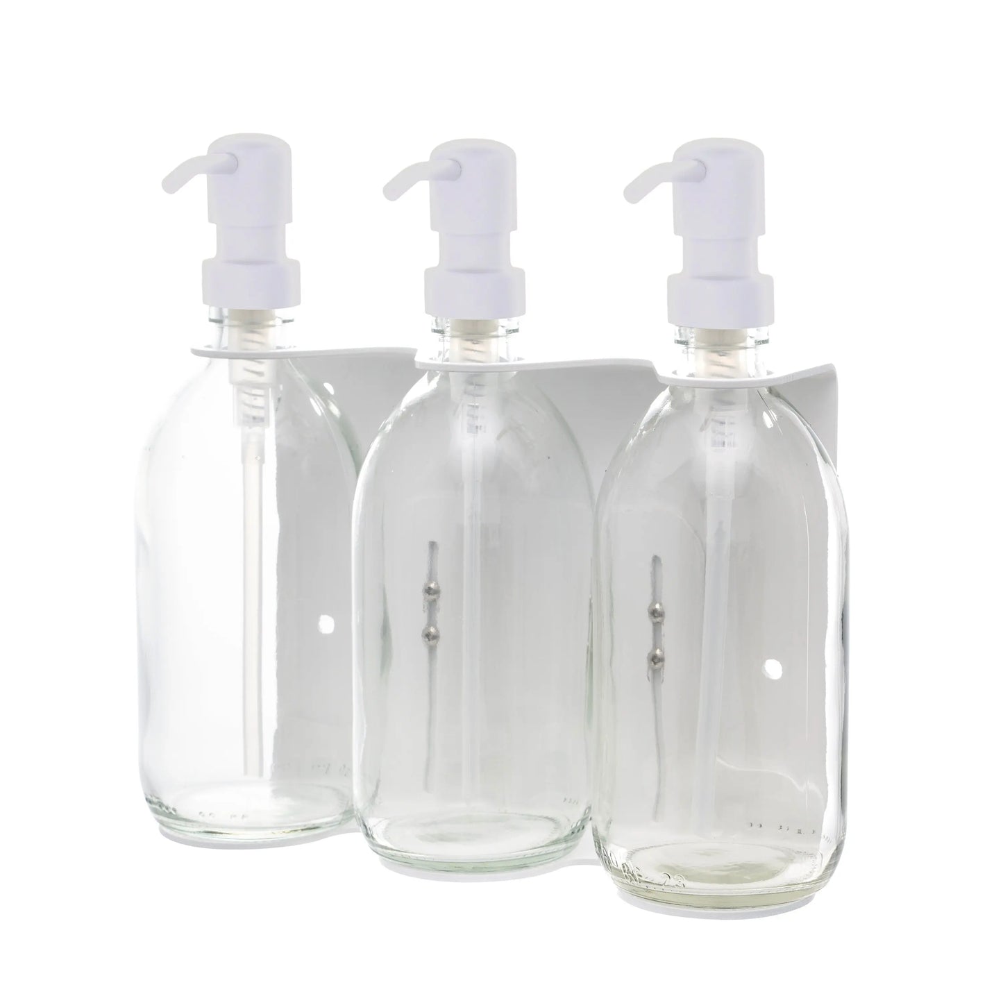 White Triple Wall Mounted Soap Dispenser Kuishi