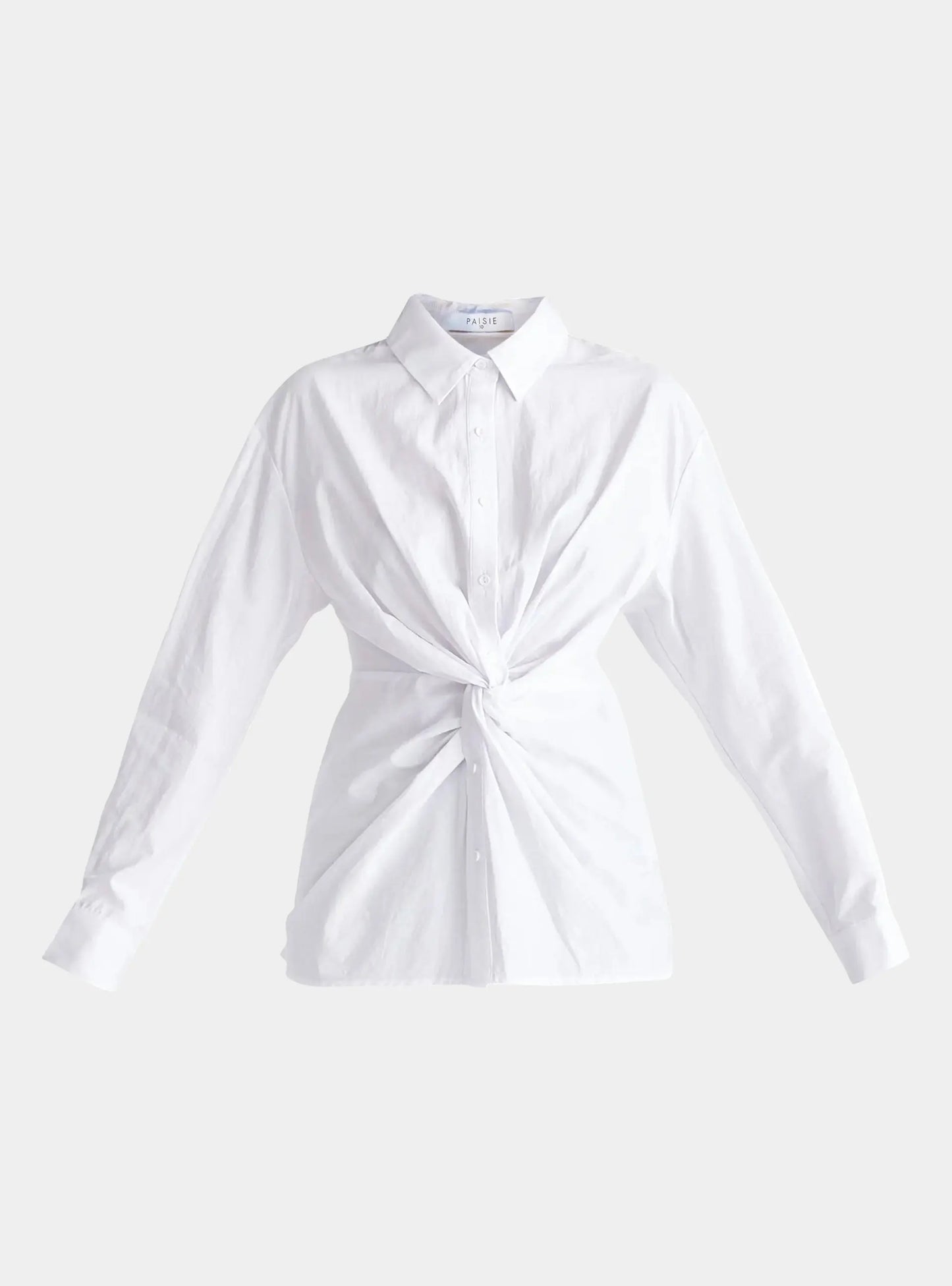 White Twist Detail Shirt Paisie