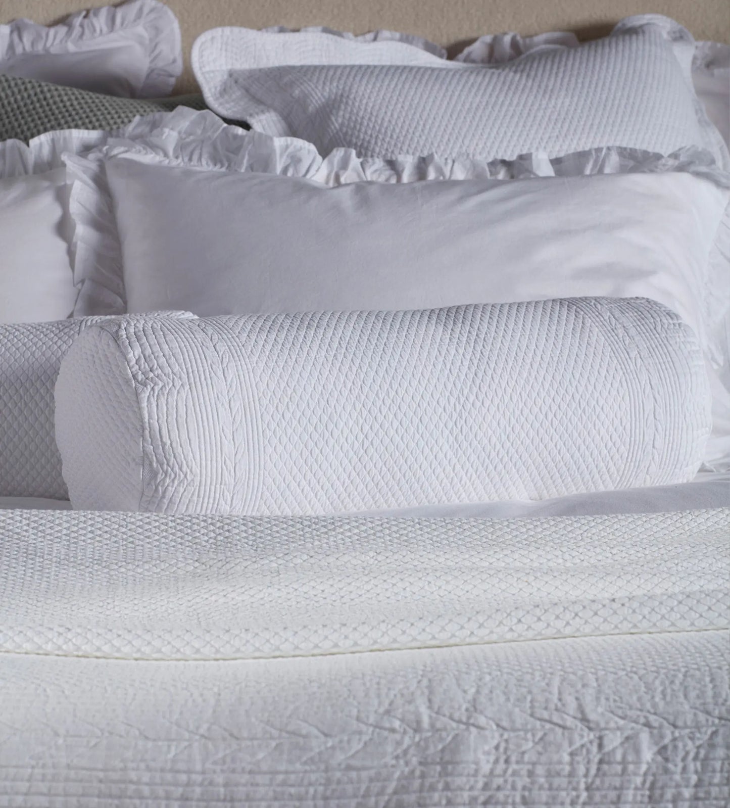 White Verity 100% Cotton Cushion Covers The Secret Linen Store