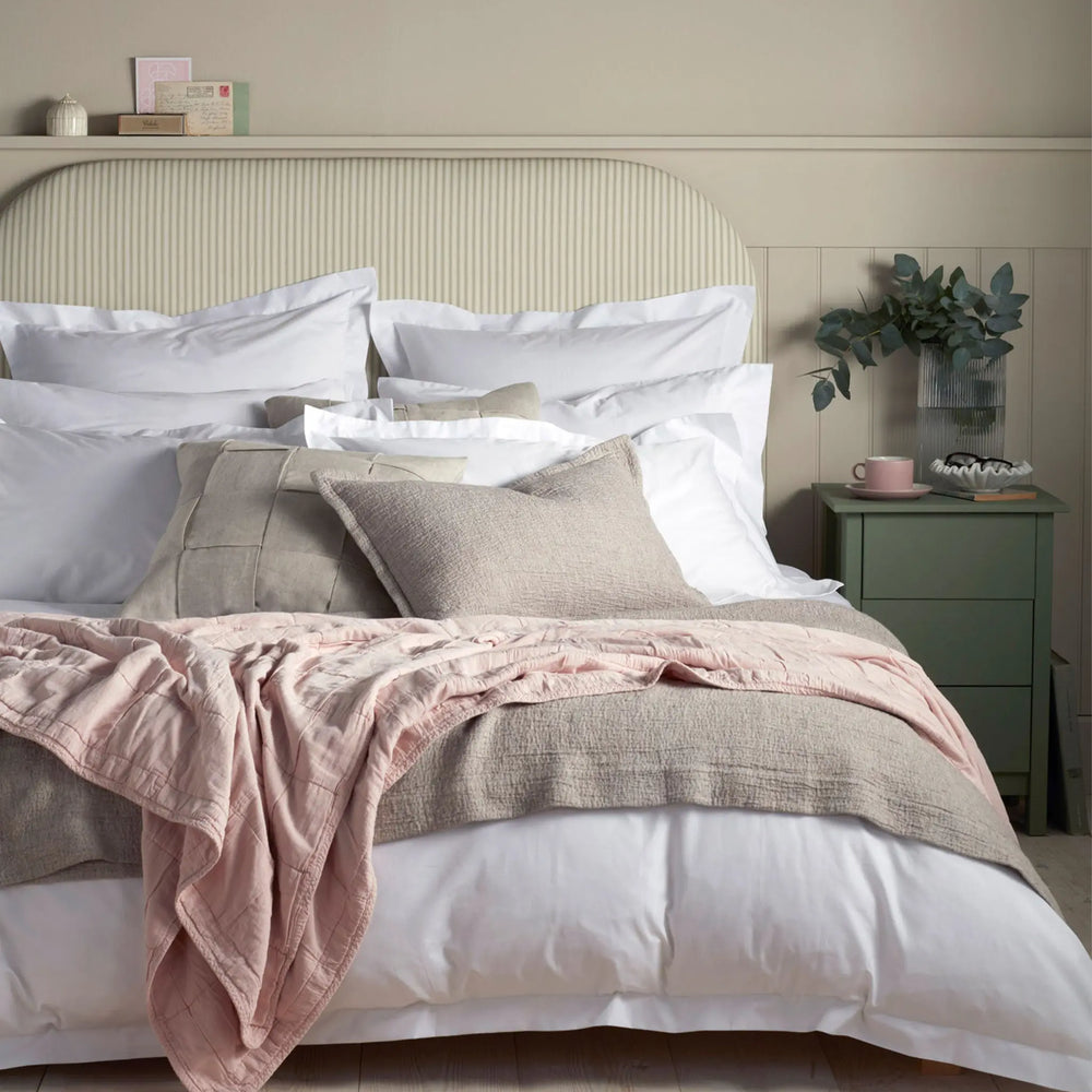 White Yarmouth 100% Cotton 800 Thread Count Flat Sheet The Secret Linen Store