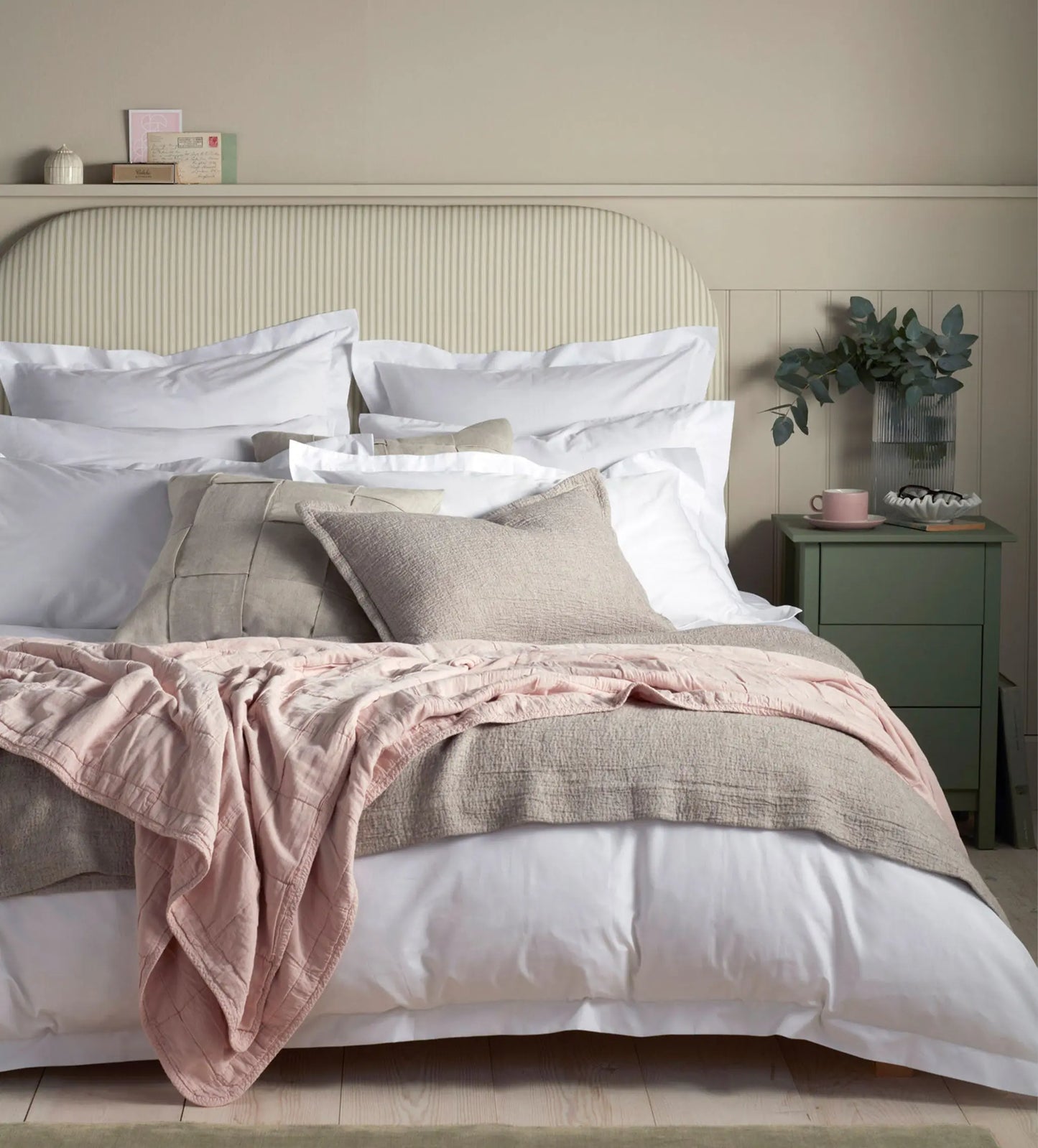 White Yarmouth 100% Cotton 800 Thread Count Flat Sheet The Secret Linen Store