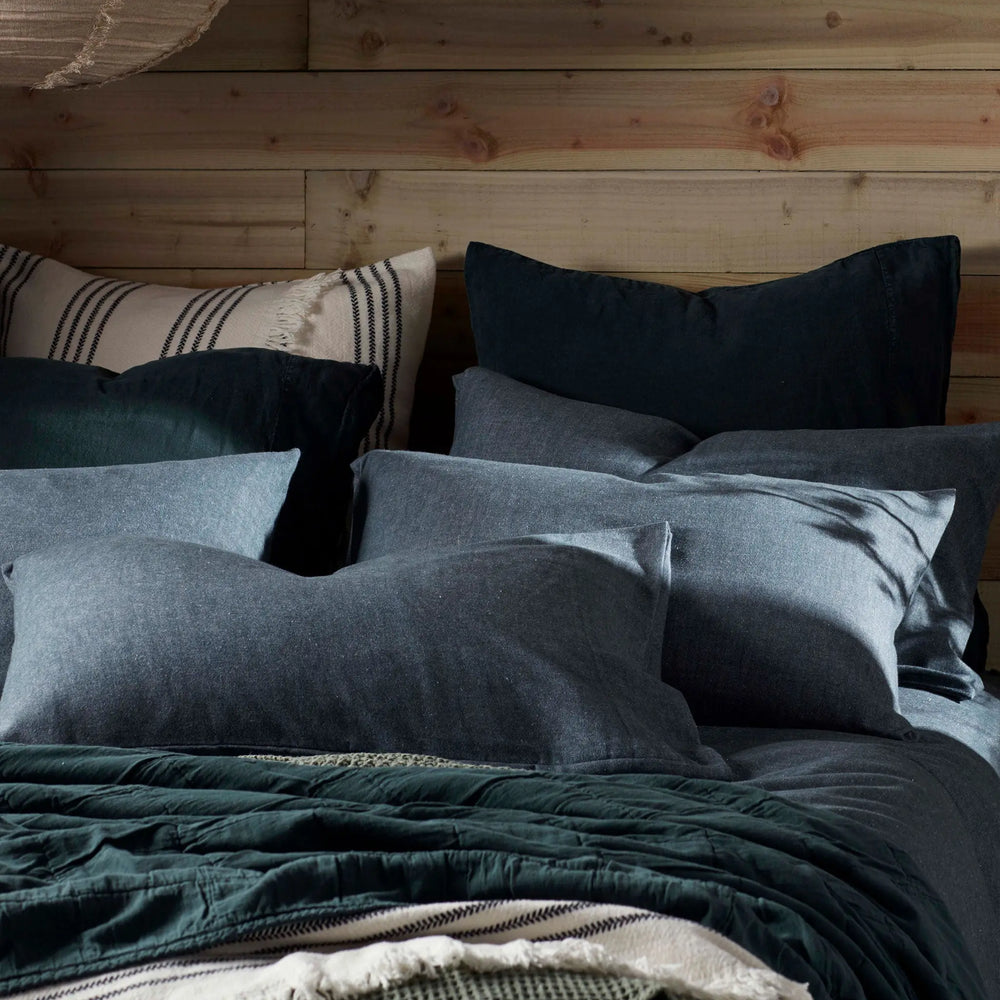 White and Black Sonny Cotton Cushion Cover The Secret Linen Store