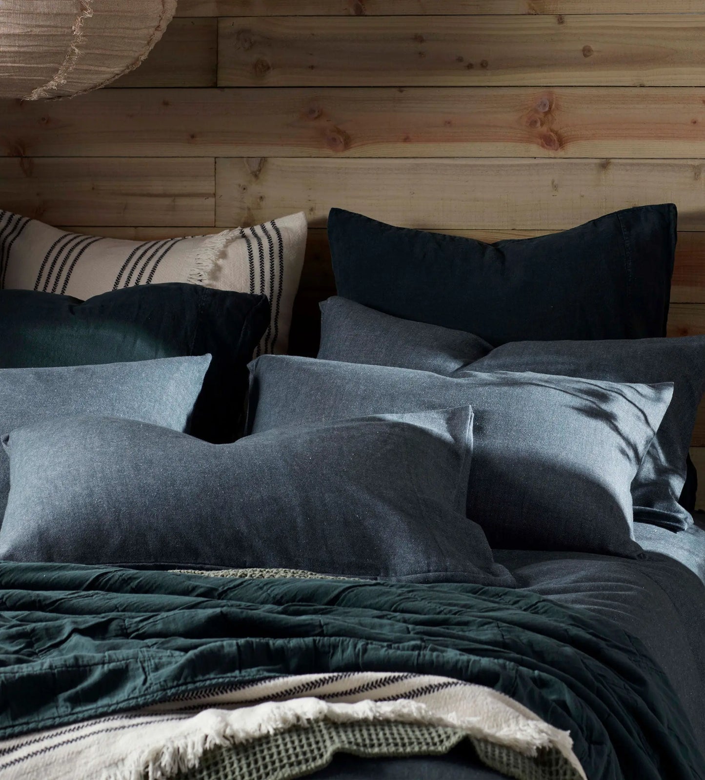 White and Black Sonny Cotton Cushion Cover The Secret Linen Store