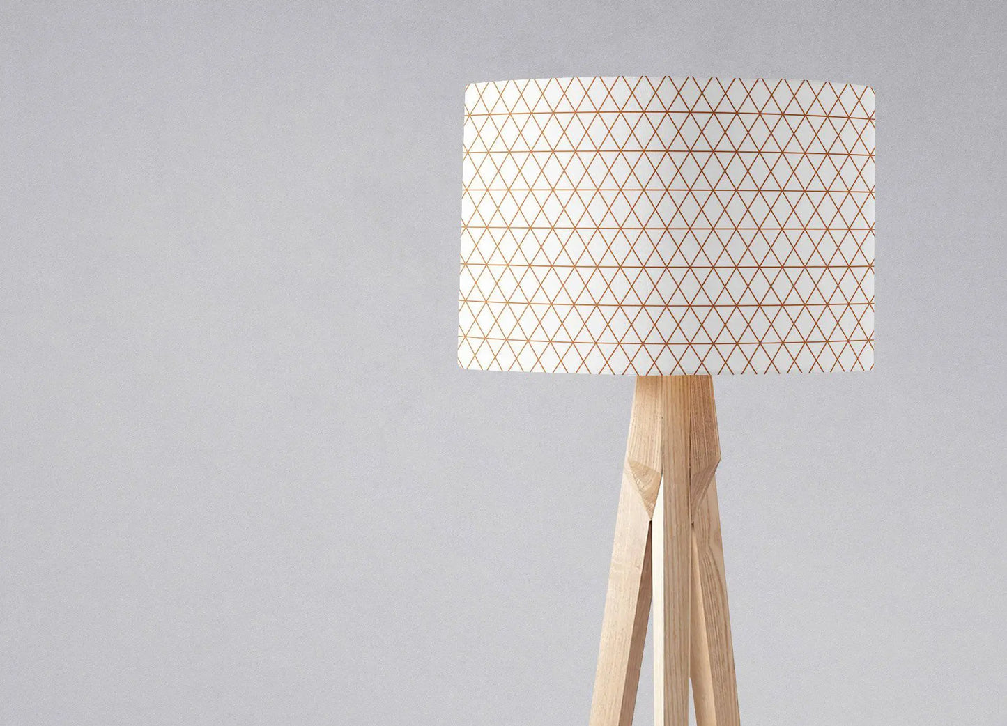 White with Copper Lines Design Lampshade, Ceiling or Table Lamp Shade Shadow bright