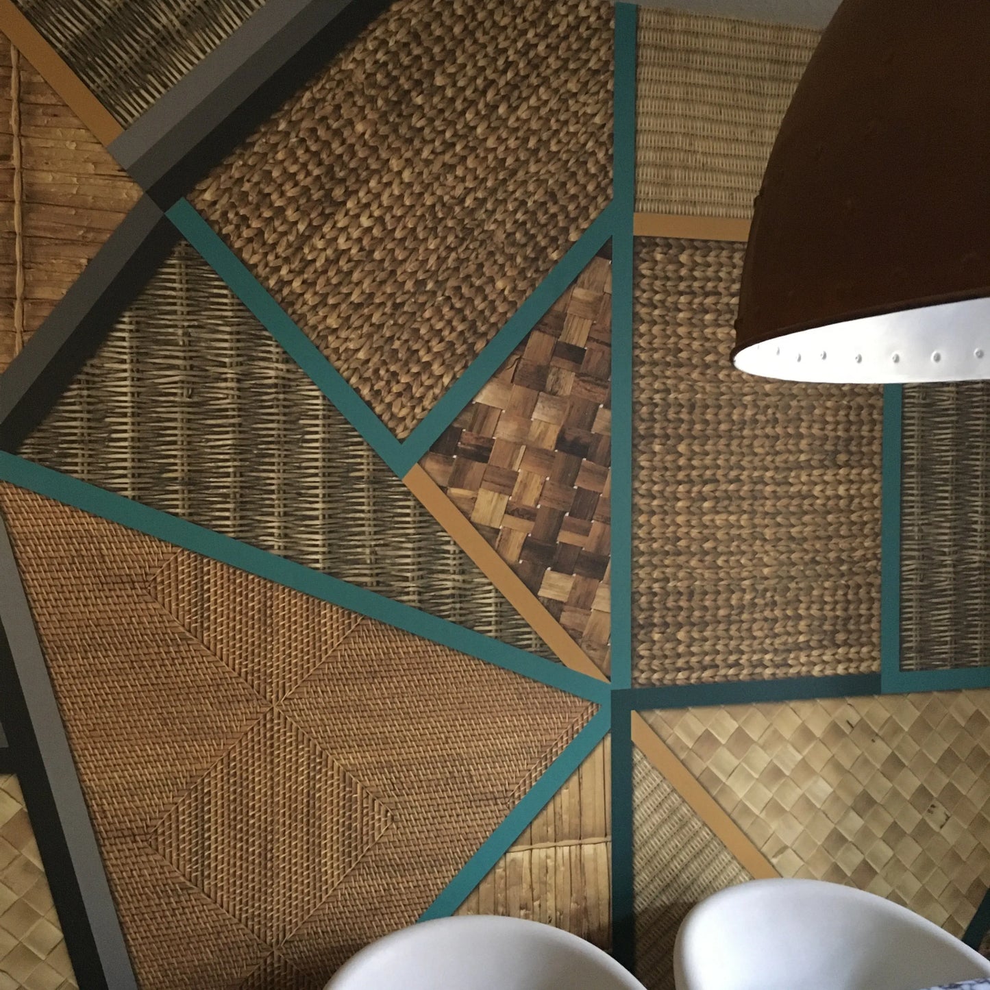 Wicker Geometric Mural Wallpaper Sharon Jane