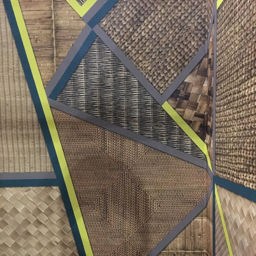 Wicker Geometric Mural Wallpaper Sharon Jane