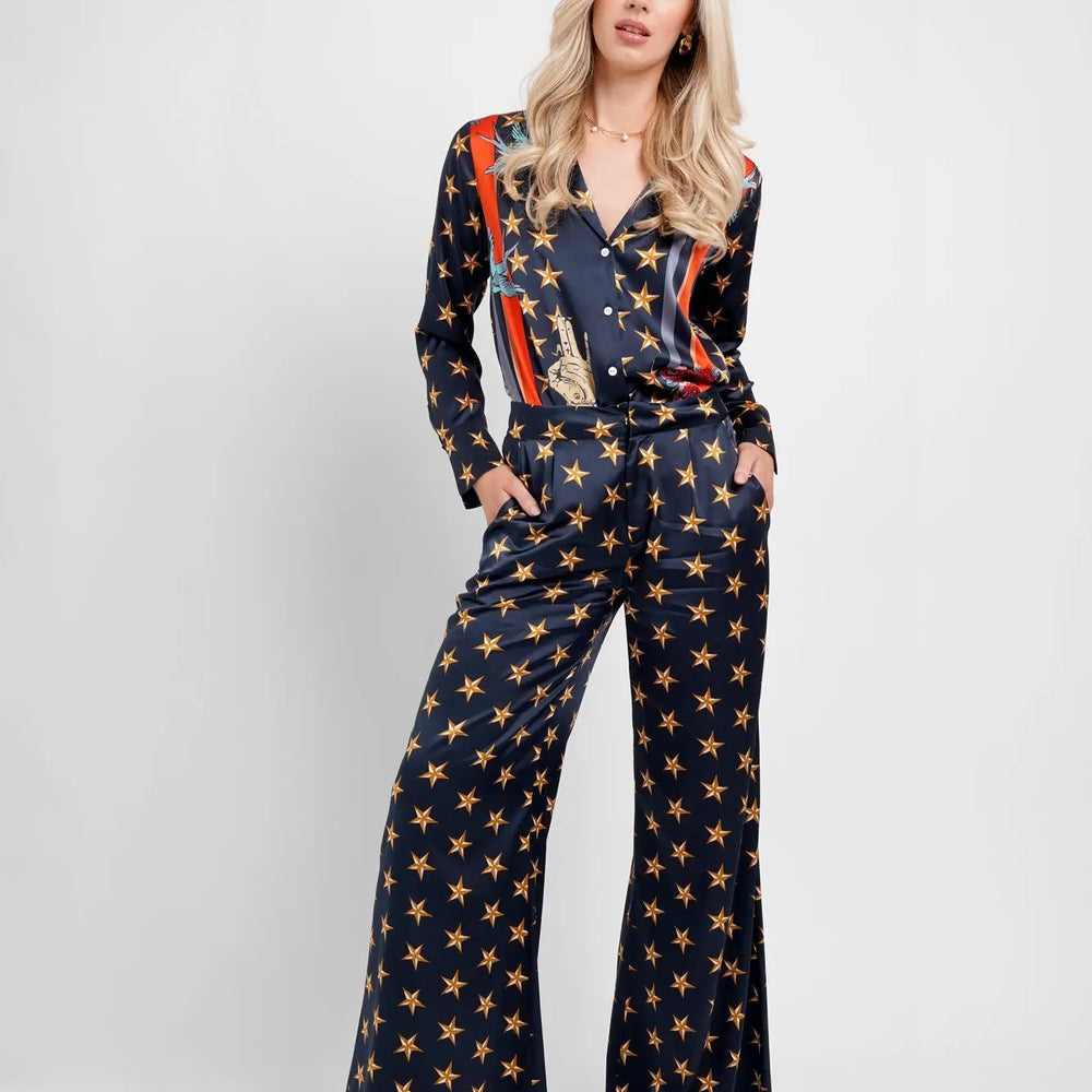 Wide Leg Trousers / "Sailor's Dreams" Jessica Russell Flint