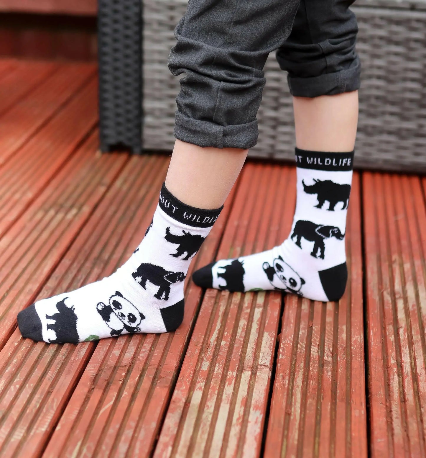 Wild About Wildlife Organic Cotton Kids Socks Eco Kiddies