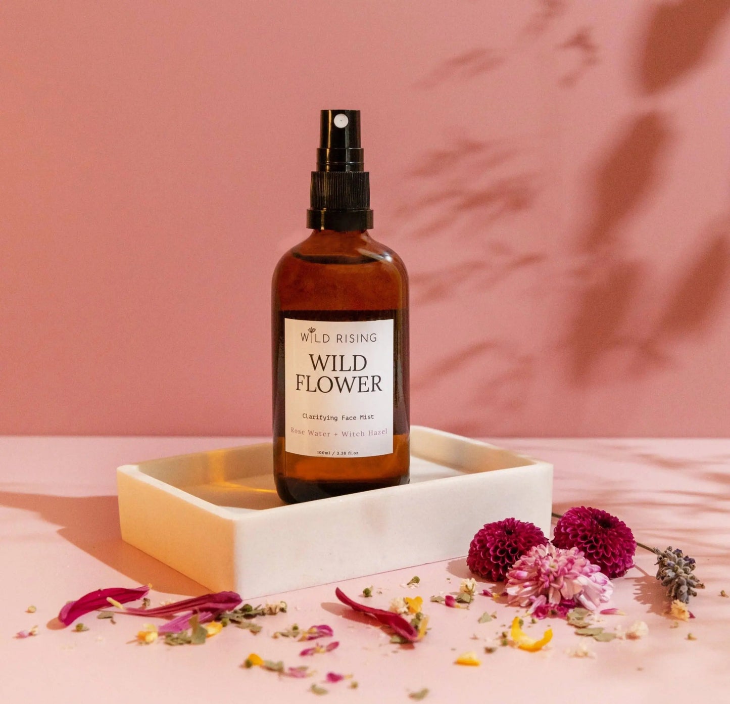 Wild Flower - Organic Rose Water Facial Toner with Witch Hazel Wild Rising Skincare