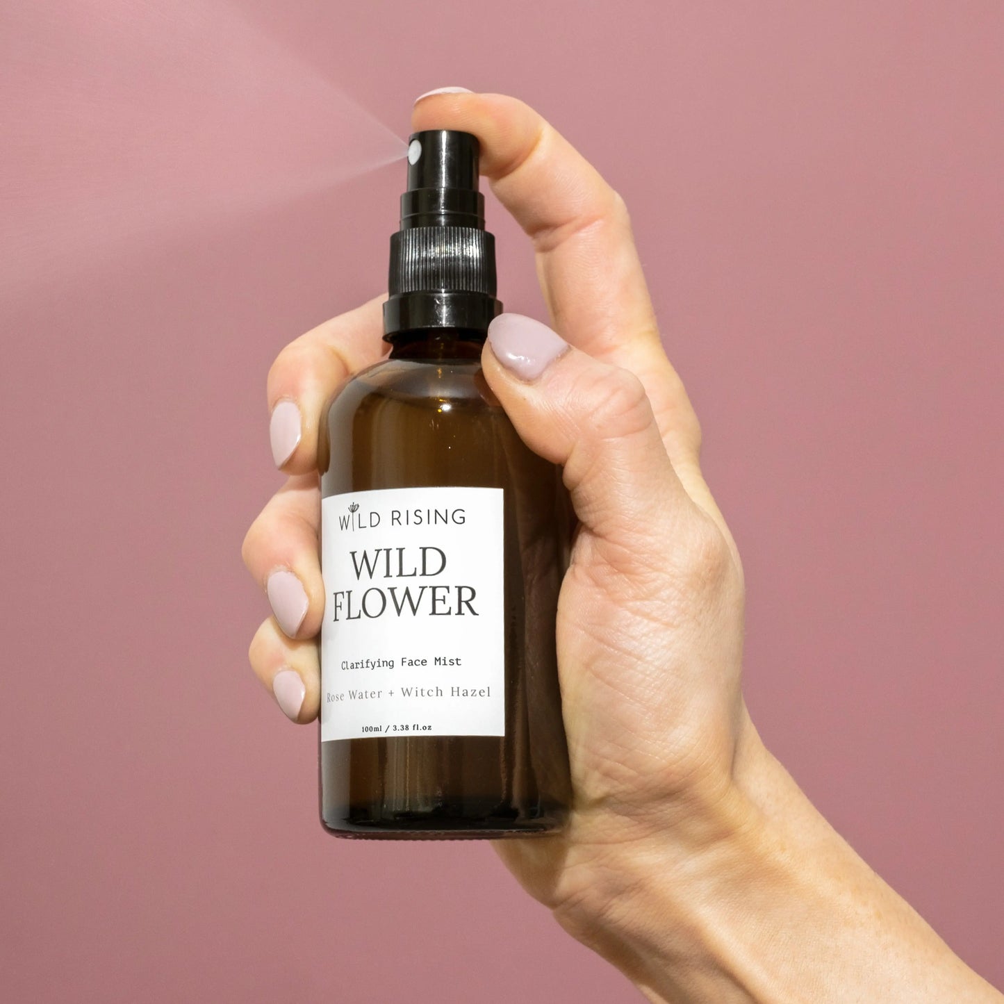 Wild Flower - Organic Rose Water Facial Toner with Witch Hazel Wild Rising Skincare