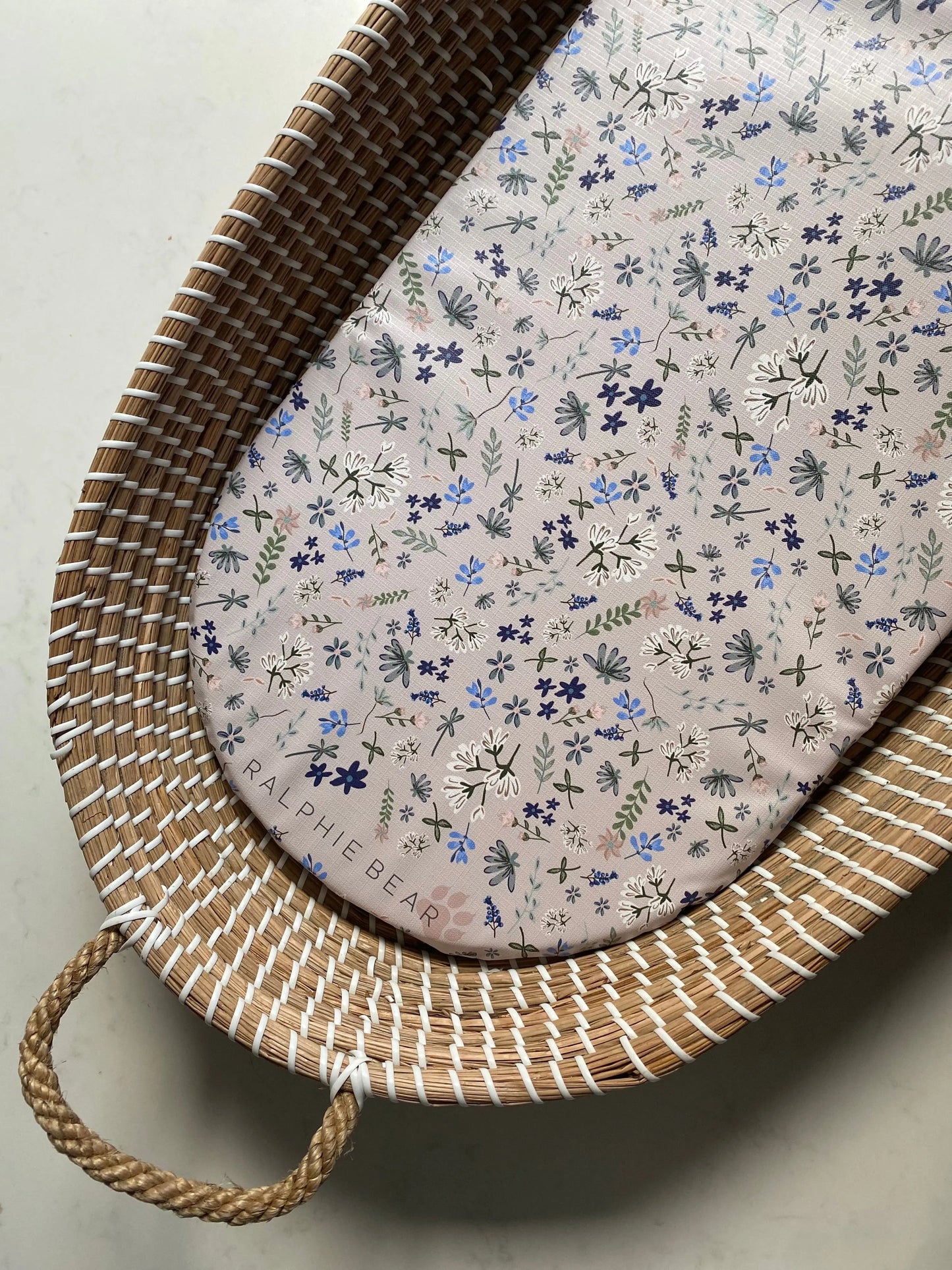 Wildflower Changing Basket Mat Liner Ralphie Bear