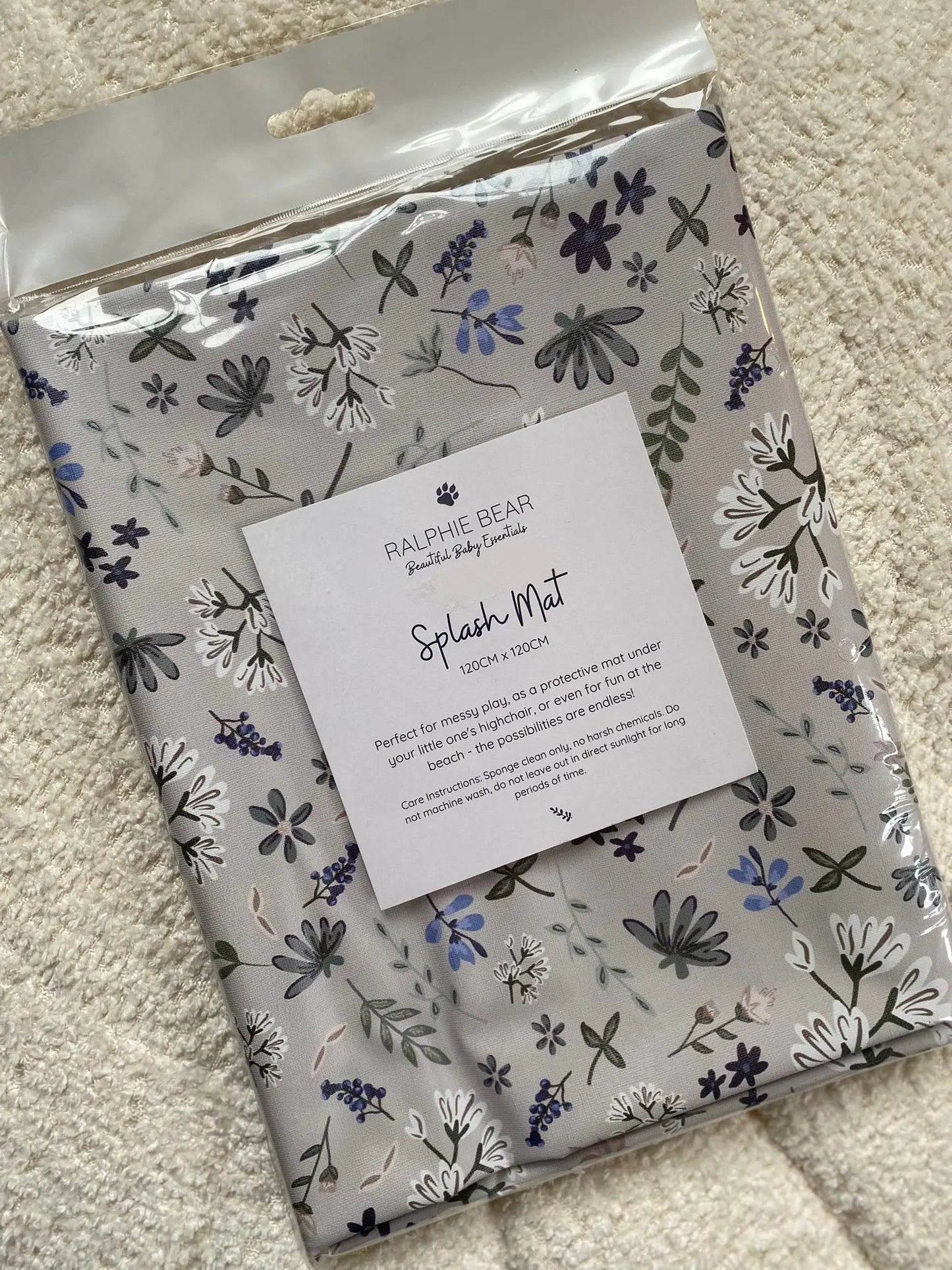 Wildflower Splash Mat Ralphie Bear