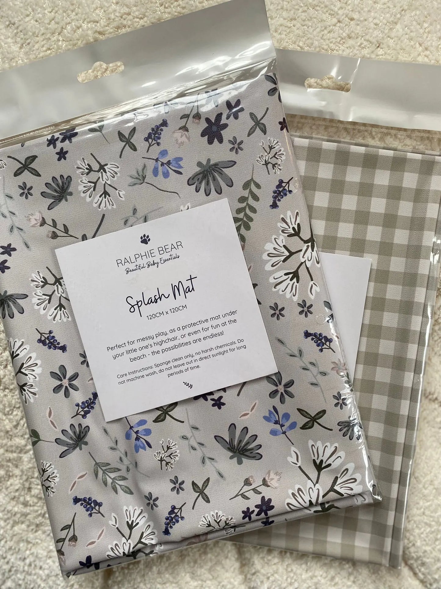 Wildflower Splash Mat Ralphie Bear