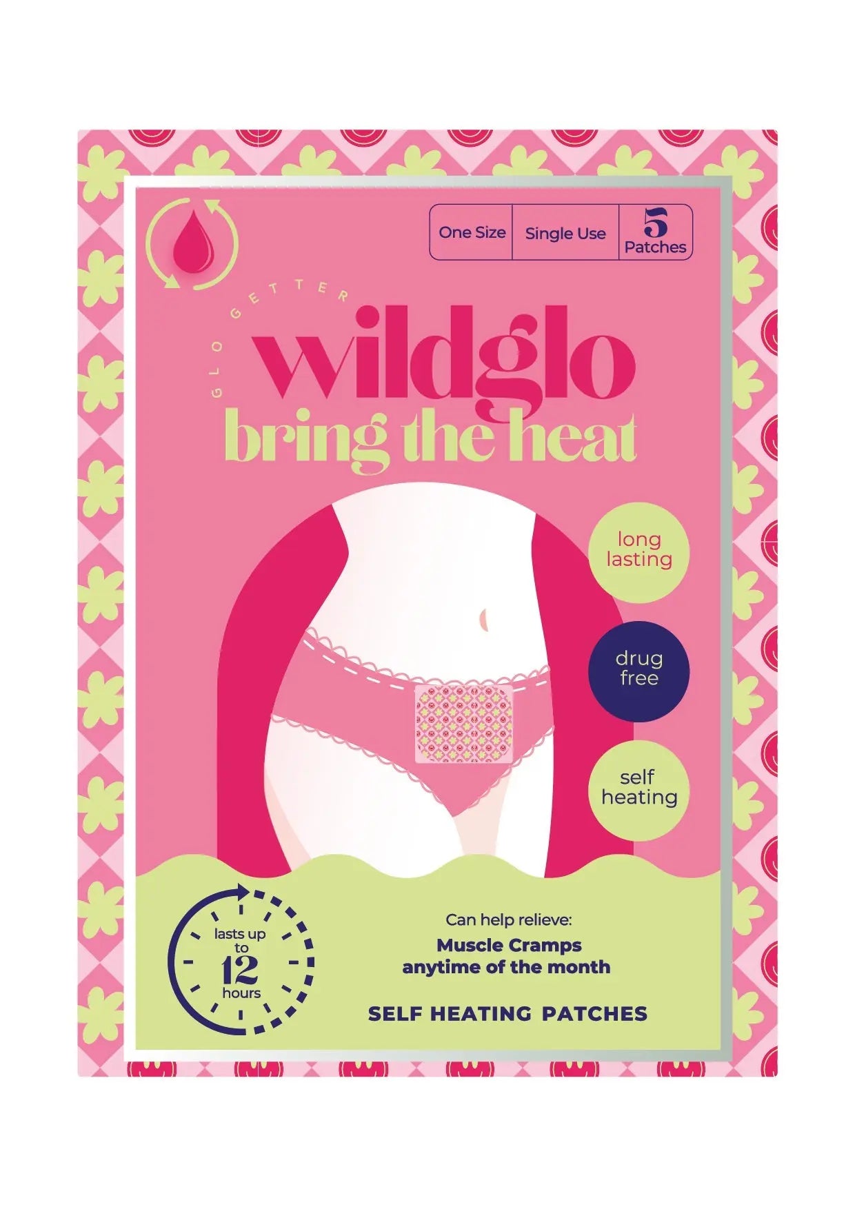 Wildglo Bring the Heat PMS Patches Popmask