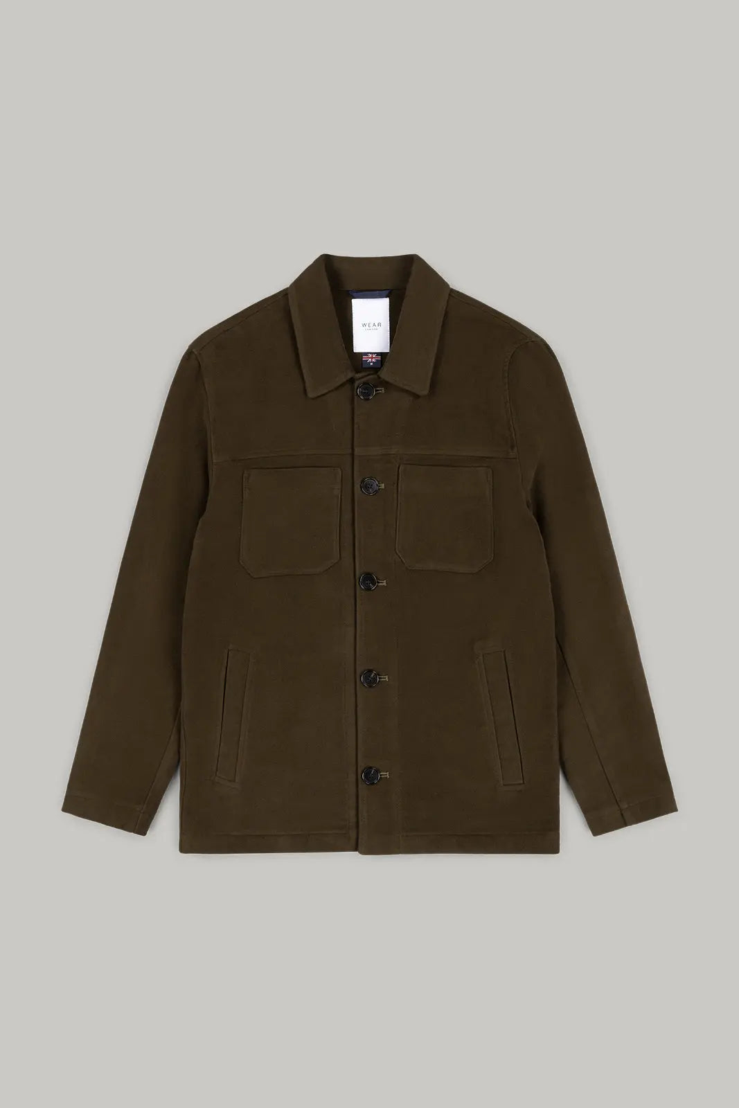 Wilkes Shacket - Olive Moleskin Wear London