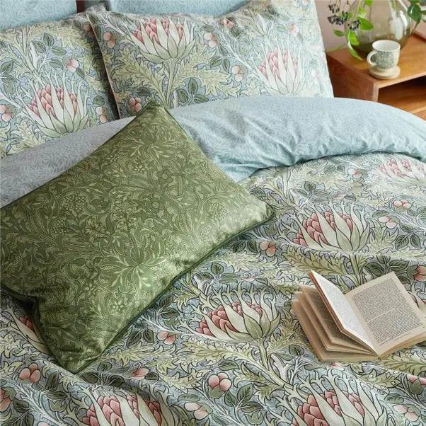 William Morris Artichoke 100% Cotton Duvet Cover and Pillowcase Set Dunelm